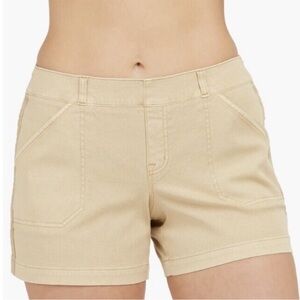 Spanx 4” stretch twill shorts Medium Almond